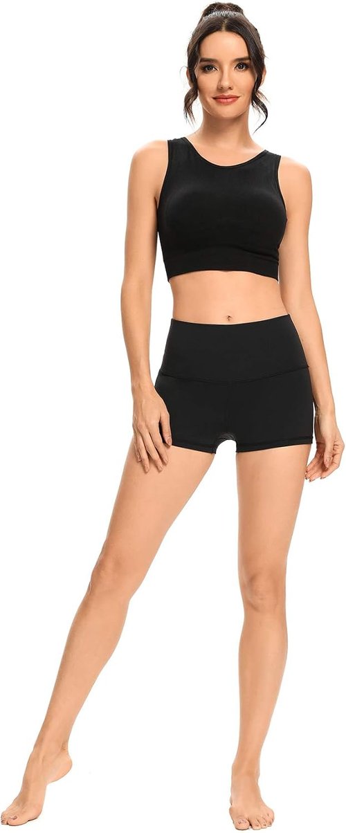 LXNMGO Women's High Waist Yoga Shorts - Tummy Control & Side Pockets | 2"/7" for Workout & Running