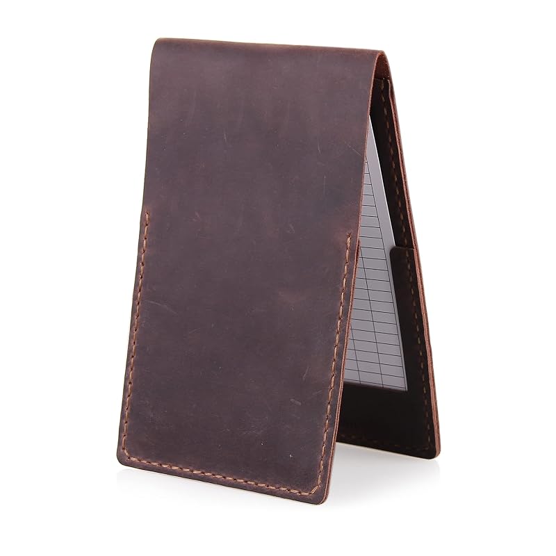 Variation of THIS listing Coffee: Handmade Leather Golf Scorecard Holder with Built-in Pencil Loop