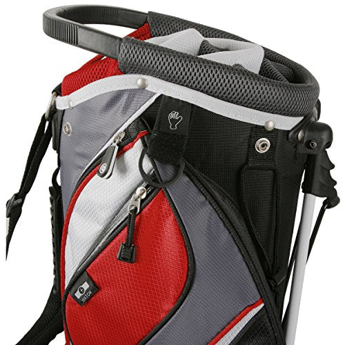 Powerbilt TPS Dunes 14-Way Golf Stand Bag - Black/White Nylon, Lightweight & Spacious