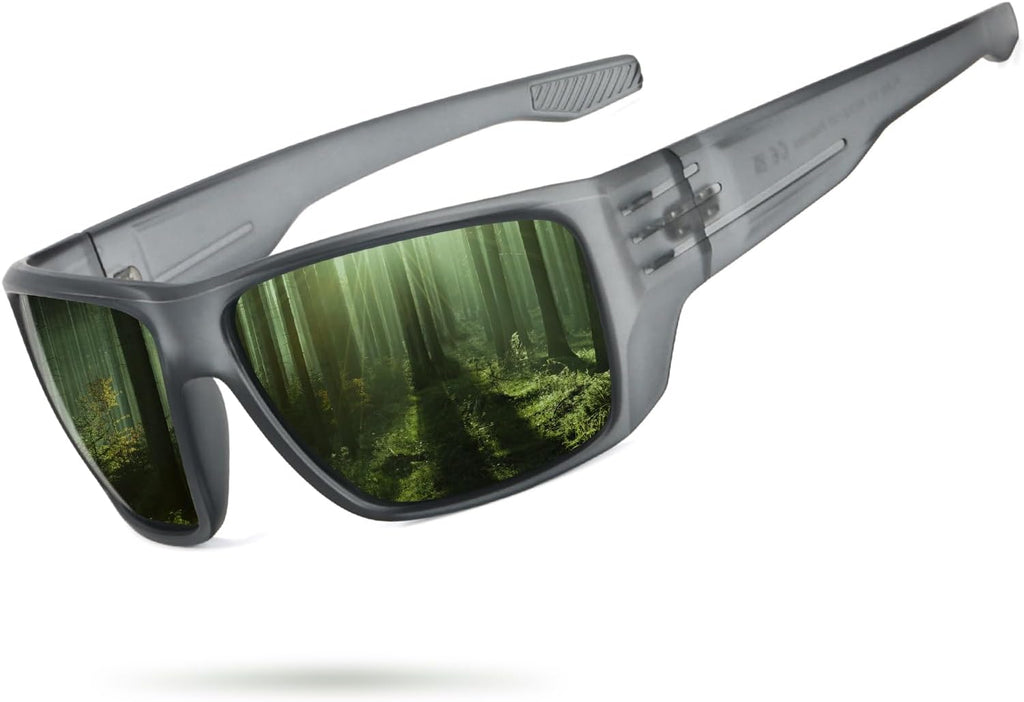 POLARKING Polarized Sports Sunglasses - UV400 Protection for Men & Women | Square Frame, Ideal for Cycling & Fishing