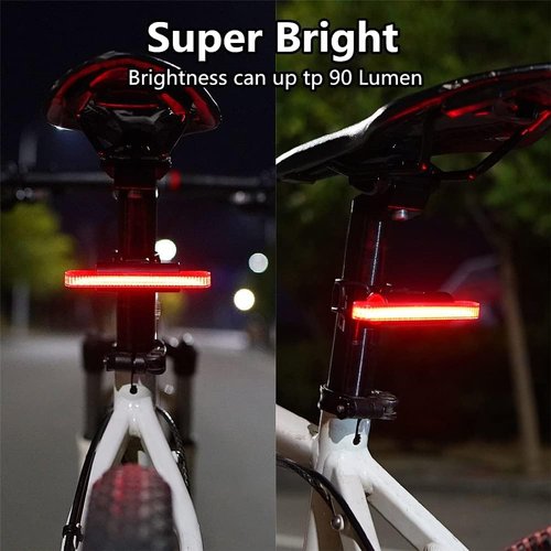 Bike Tail Light, WASAGA Bicycle Rear Light Sport LED USB Rechargeable Red High Intensity Waterproof 4 Light Modes Backpack Strobe Bike Back Light