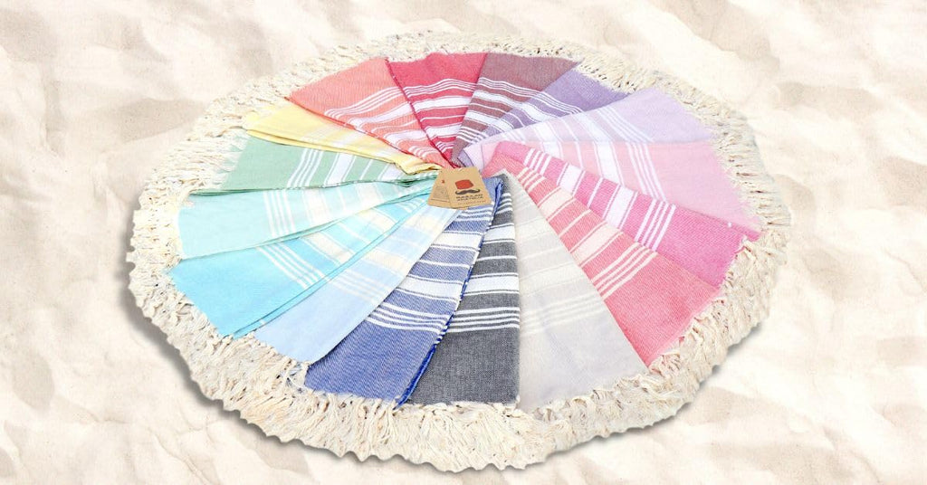 Bazaar Anatolia Turkish Beach Towel – 100% Cotton, Quick Dry, Sand Free Towel for Bathroom, Camping, Travel, Lavender – Oversized 71x39 Inches – Stripe Lilac