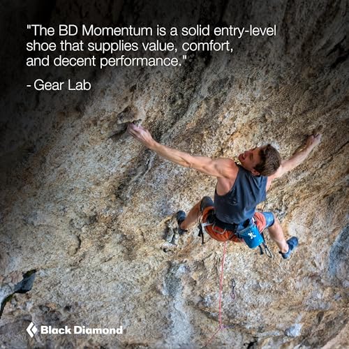Men's Climbing Shoes with White-Black Strap - Black Diamond Momentum, All-Day Comfort