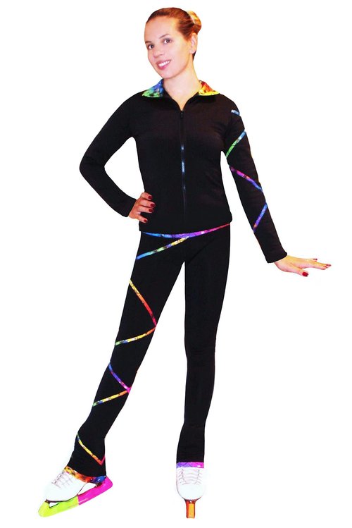 Ice Figure Skating Rainbow Criss Cross Pants (Child Medium)