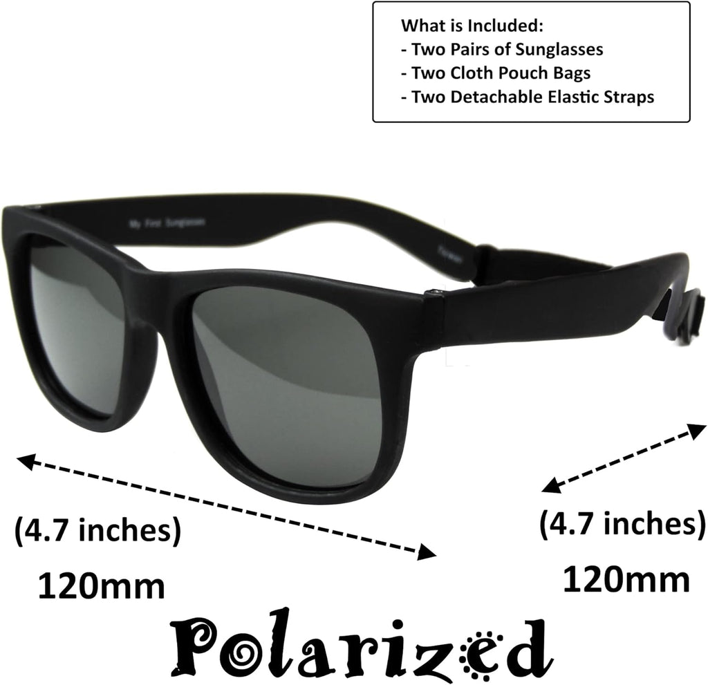 Vintage Toddler Sunglasses - Stylish 2-Pack for Ages 2-4 Years | UV Protection