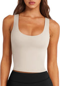 LASLULU Women's Long Line Sports Bra - Padded Workout Yoga Top | Comfortable Athletic Camisole