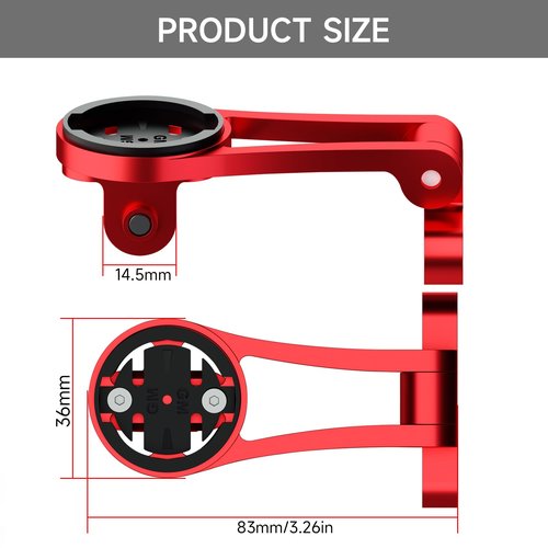 BIKOOCO Out Front Adjustable Bicycle Mount - Bike for Garmin Extended Mountain Bike Computer Road Mountain Cycling GPS Combo Extended Bike Accessories for 38mm Handlebar