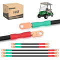 10L0L Golf Cart Battery Cable Set for 36V Yamaha G14 G16 - Heavy Duty 4 Gauge Enhanced Performance and Durability (5pcs/Set) Tin-Plated Copper Hexagon Terminal
