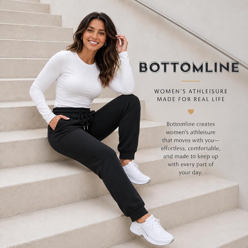 BottomLine 3 Pack Sweatpants for Women - Fleece Joggers with Pockets, Combo 1+Standard+Medium