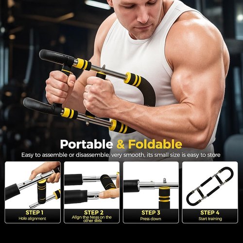 Twister Arm Trainer, The Ultimate Chest Workout Equipment for Men, 60-110lb Adjustable Resistance for Anywhere Arm Training