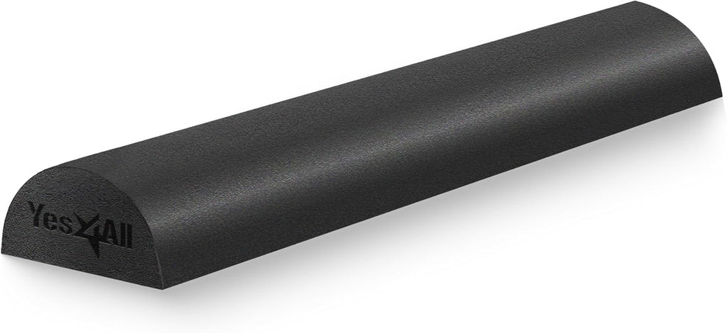 Yes4All Medium Firm PE Foam Roller - Ideal for Post-Workout Relaxation & Back Massage | 24-Inch Black