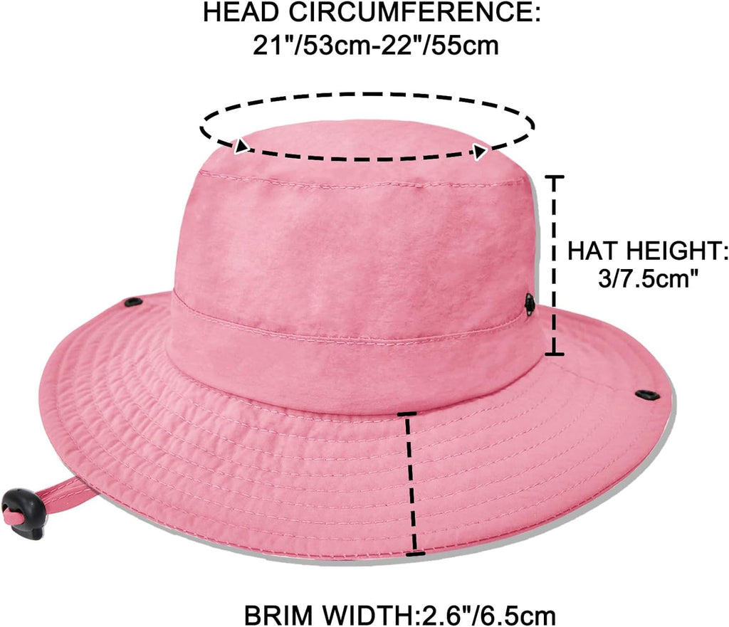 Skiennix Outdoor Kids Sun Hat - UPF 50+ Quick Dry Adjustable Bucket Hat for Girls & Boys