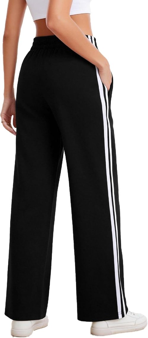Houmous Cotton Sweatpants - Women's Wide Leg Lounge Pants with Stretch & Zip Pockets | Athletic Fit