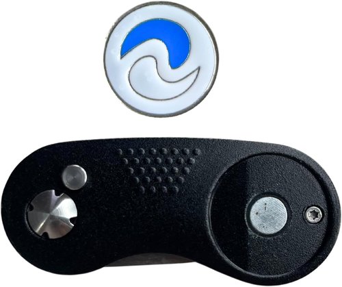 NuRich Golf Divot Repair Tool - All-Metal Design with Magnetic Ball Marker | Compact for Easy Carry