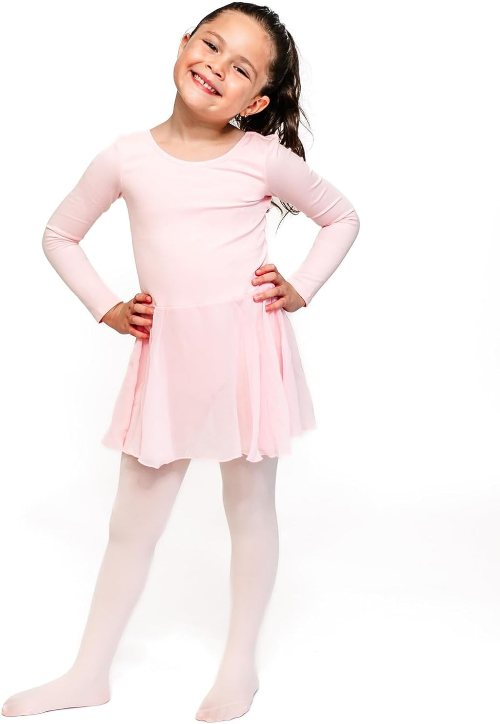 Stelle Ballet Leotard for Girls - Long Sleeve Dance Outfit with Skirt | Classic Style for Toddlers & Kids