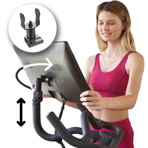 SELINA® 360° Screen Swivel Mount for Peloton Bike - Aviation Aluminum Turn Pivot Arm for Smooth Rotation & Easy Angle Screen Adjustment - Durable, Stable Accessory for Peloton Bike (Black)