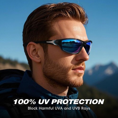 FAGUMA Polarized Sports Sunglasses - UV400 Protection for Men | Ideal for Cycling, Driving & Fishing