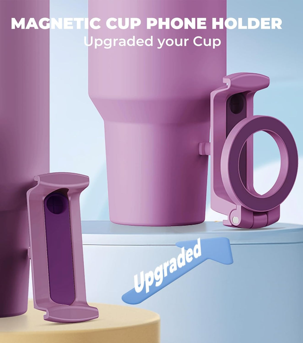 Stanley Cup Phone Holder - Magnetic Stand for Quencher H2.0 Tumbler | Hands-Free Accessory for All Phone Cases