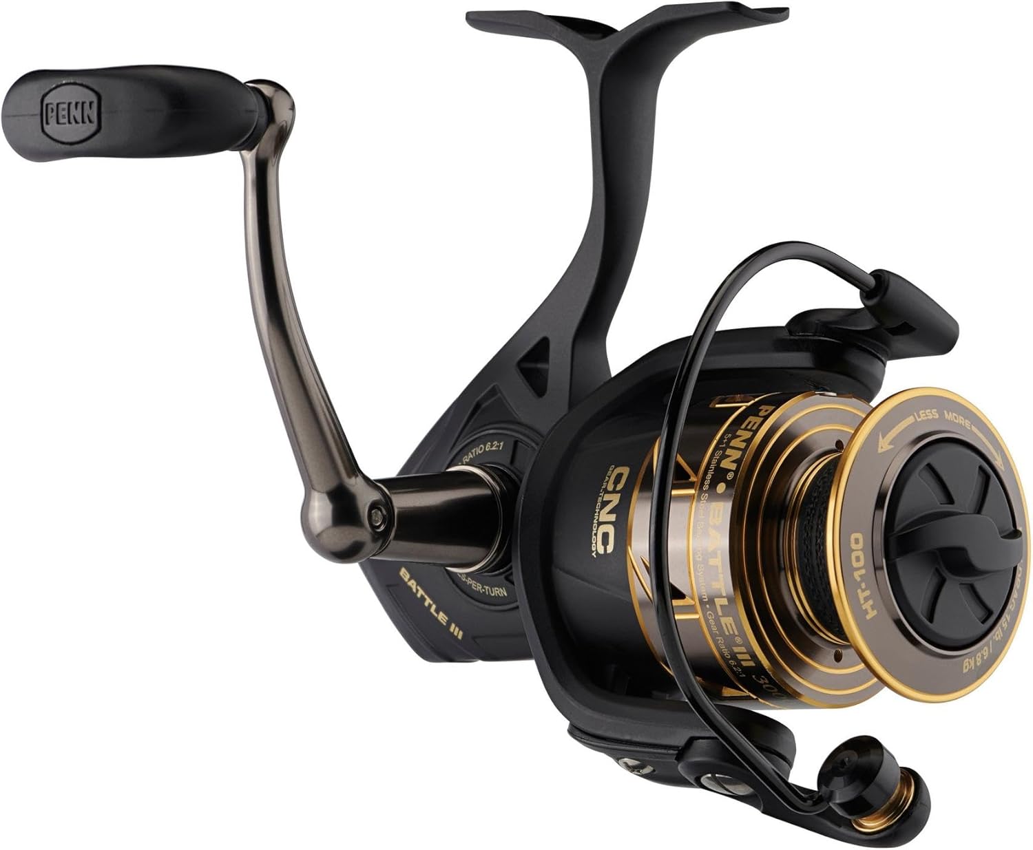Penn Battle IV Spinning Fishing Reel - Durable, Smooth Drag System | Lightweight Design for All Anglers