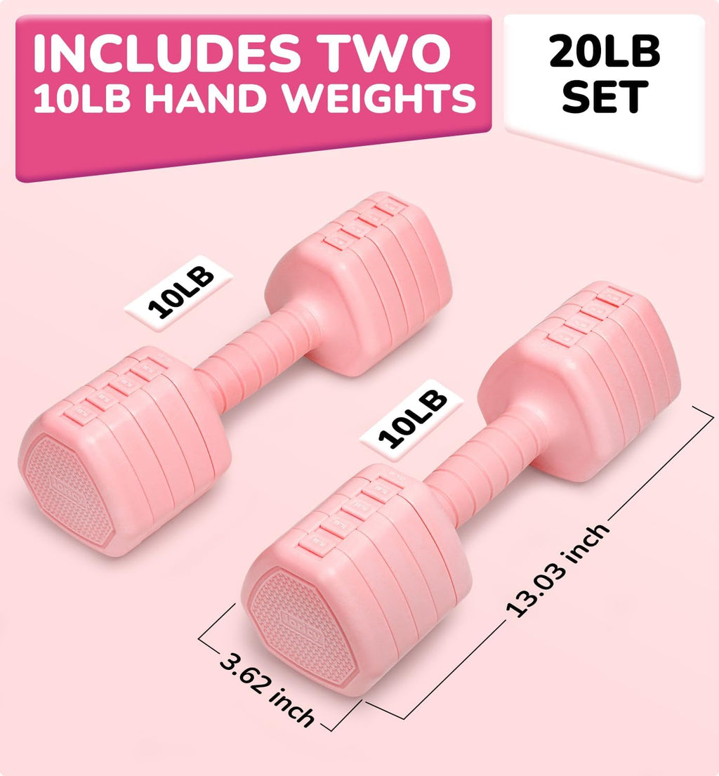 Skiennix Adjustable Dumbbell Set - 10LBS, 20LBS & 30LBS - Perfect for Home Gym & Strength Training