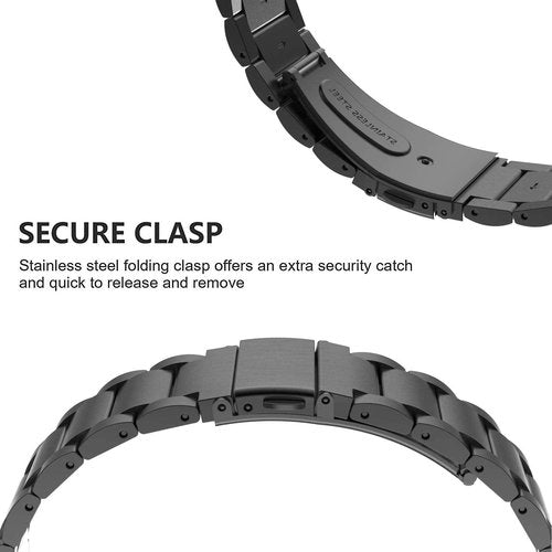 NOOETAH Stainless Steel Wristbands Replacement Strap Compatible for Band 9/Band 8 (Black)