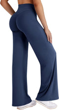 HIGORUN High Waisted Straight Leggings - No Front Seam Workout Pants for Women | 31" Wide Leg Gym Yoga