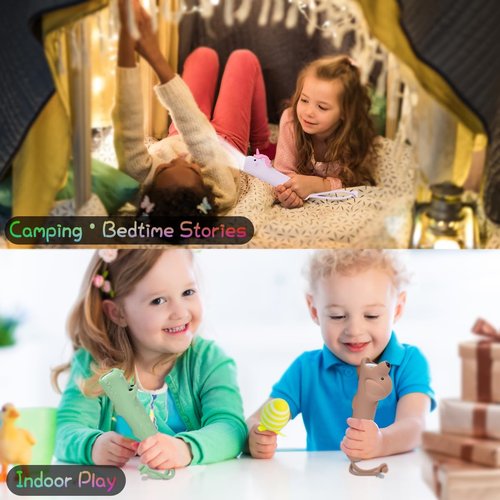 LEDHOLYT Kids Flashlight - Cute Silicone Dog Toy Light with Adjustable Brightness, Safe & Durable Design, USB-C Charging, Birthday Gift for Ages 3+ Boys Girls Children