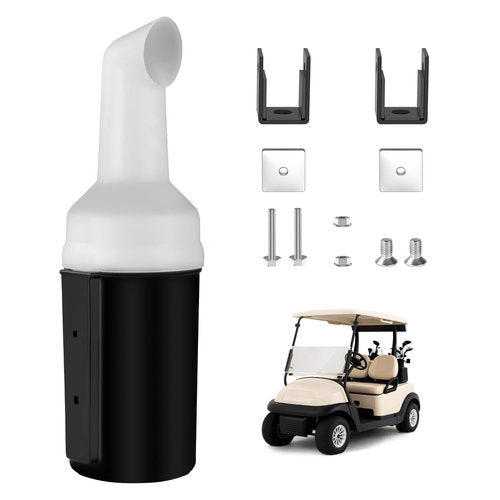 FIXHAWK Golf Cart Sand Bottle with Holder, Golf Sand Bottle for Club Car/EZGO/Yamaha Models with 1" Tube Bracket, No Drilling Large Capacity and Easy to Install, 1PCS