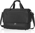 Seyfocnia Gym Duffel Bag - Lightweight Travel Bag with Shoe Compartment | Black Weekender for Men & Women