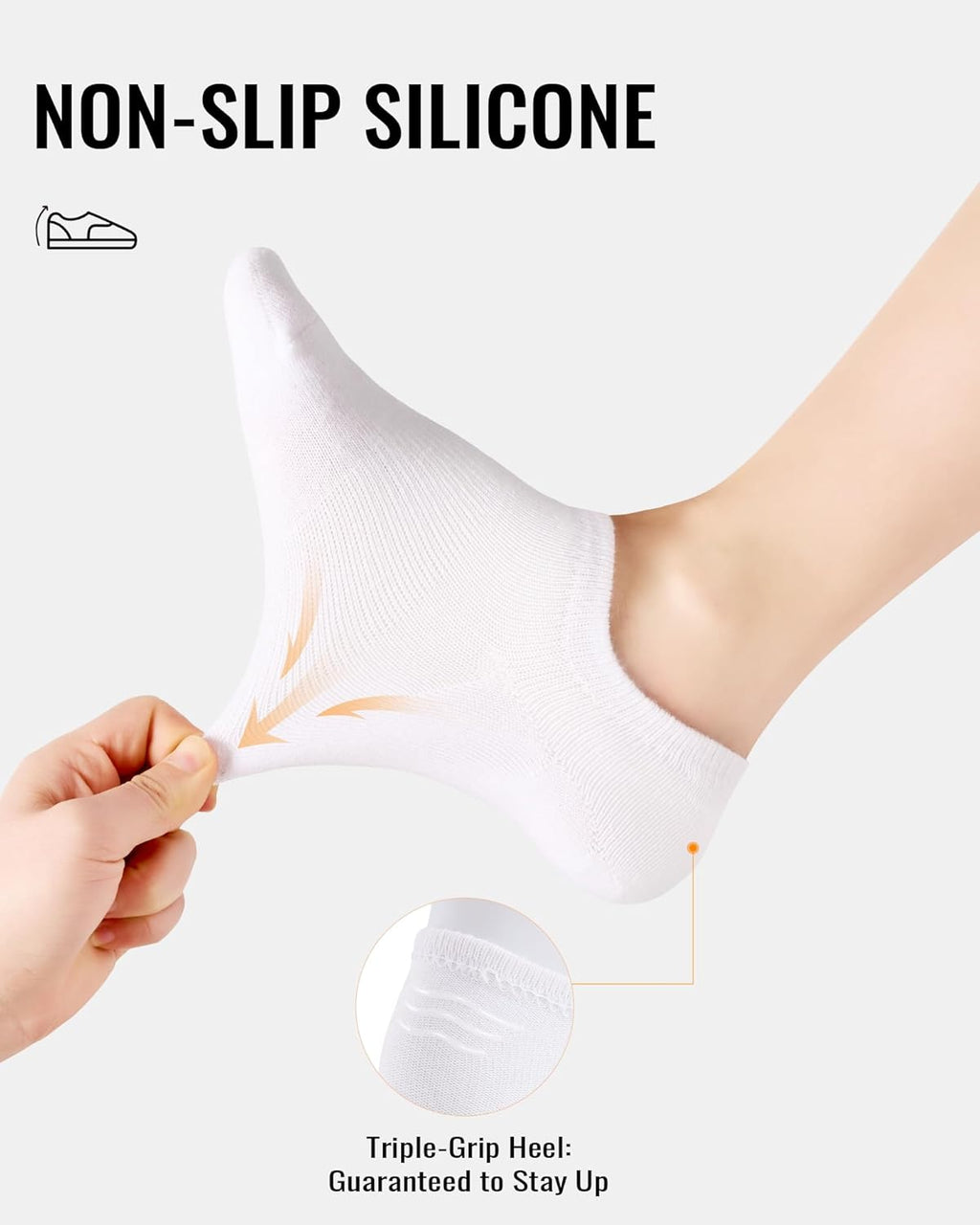 Skiennix No Show Socks - Non-Slip Invisible Liners for Flats | Breathable Cotton, 6 Pairs Gift Box