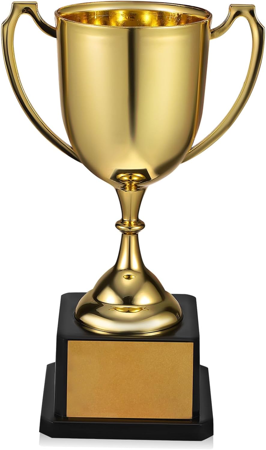 Veemoon Trophy Award - 7.5 Inch Plastic Trophy Cup for Party Favors & Competitions | Gold