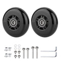 VORTRACK Universal Luggage Replacement Wheels 70x24mm - Silent PU Caster with ABEC-9 608-2RS Bearings, 6mm Axle & Washer Included, Heavy Duty Suitcase Repair Kit for Inline Wheels