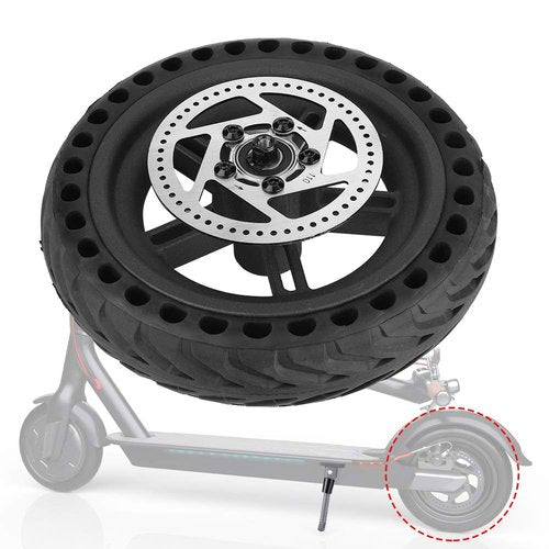 Rear Tire Set, Durable Replacement Wheel Hub Assembly with Disc Brake for Electric Scooter Maintenance, Commuters, Urban Riders