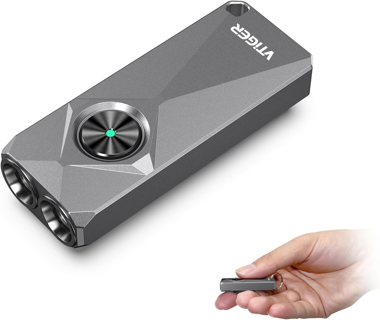 VTIGER K1 Keychain Flashlight - 800 Lumens USB Rechargeable Mini EDC Light | Compact & Portable Design