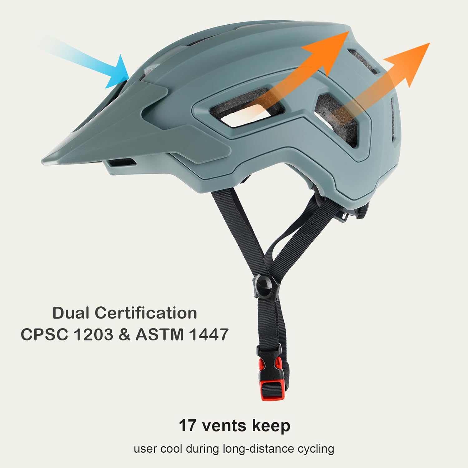 Skiennix Lightweight MTB Bike Helmet - Adjustable Visor for Adults & Youth | 2 Sizes for Men, Women, Boys & Girls