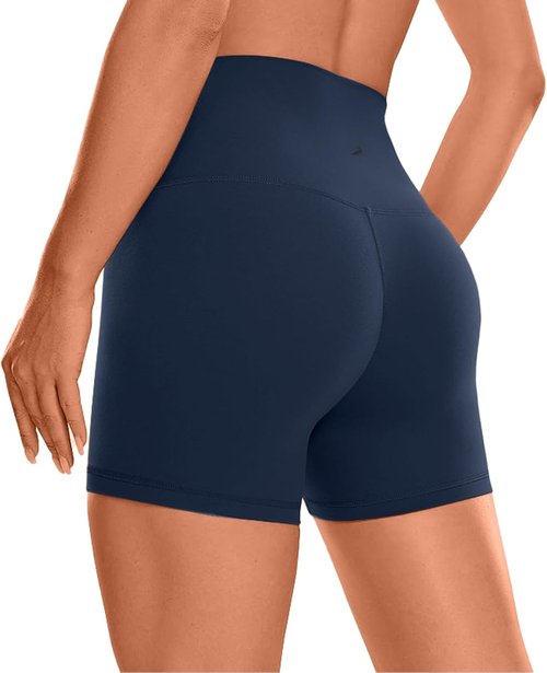 **SURF CUZ Women's Workout Shorts - 5" Seamless High Waist Biker Leggings for Yoga & Running**