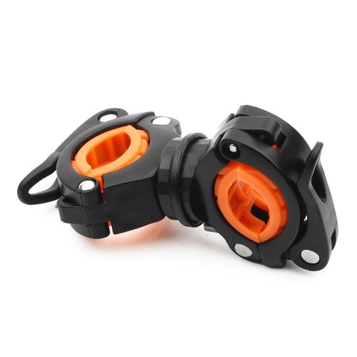 Rowiz Flashlight Holder, 360 Degree Rotation Bicycle Bike LED Light Torch Mount Clamp Clip Holder Grip Bracket, Bike Flashlight Mount, Pack of 4