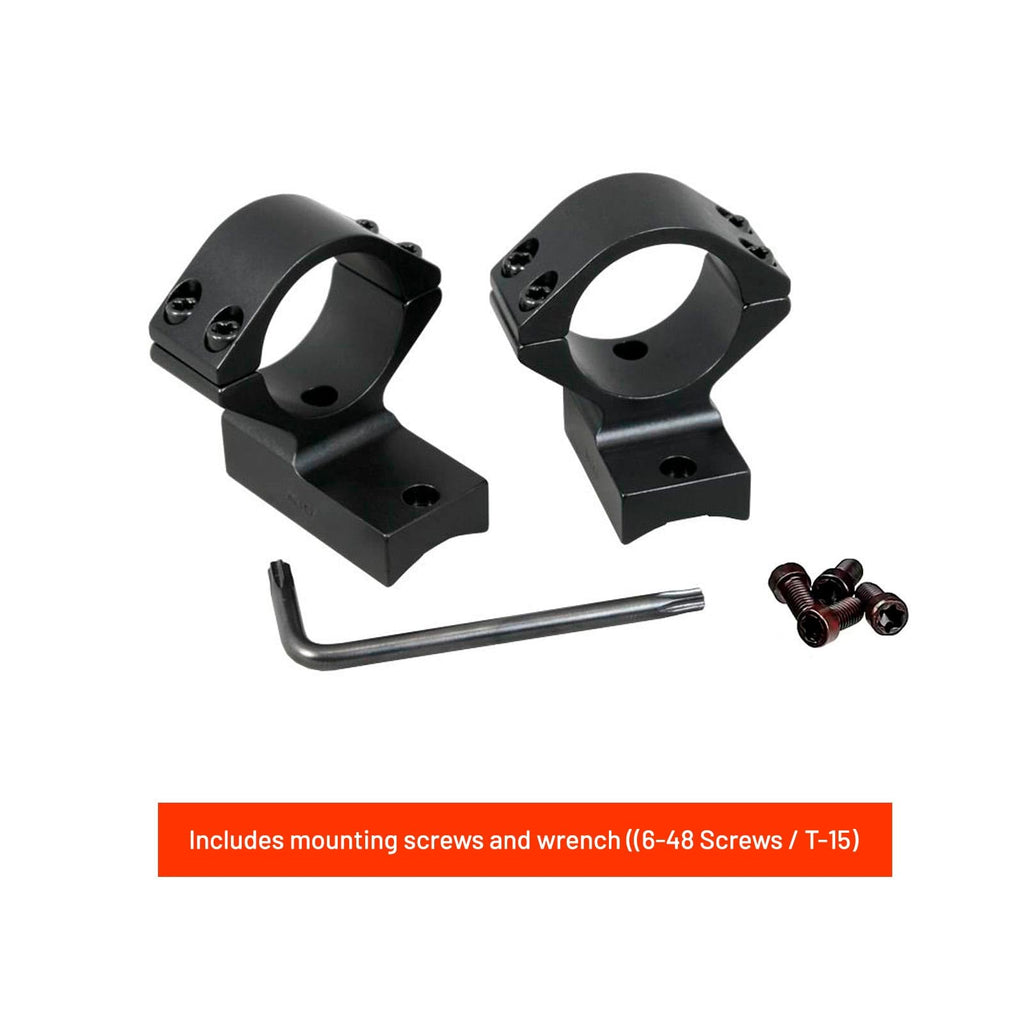 Talley BLR Scope Mounts (BAR/BPR) - 940711 1" Tube Diameter Medium Black Mounting Rings - F .500", R .500" - Compatible with Browning B.L.R, B.A.R & B.P.R Rifles