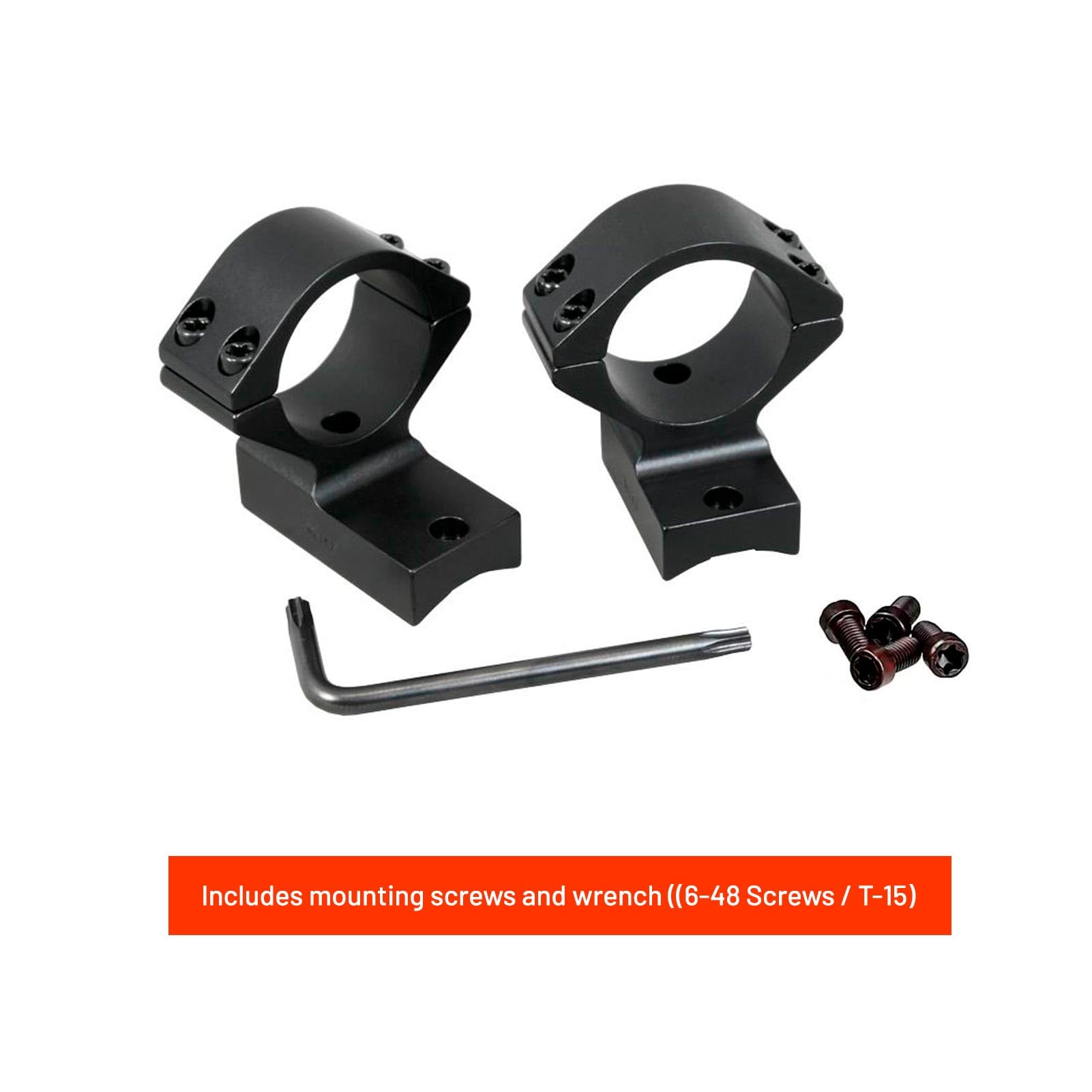 Talley BLR Scope Mounts (BAR/BPR) - 940711 1" Tube Diameter Medium Black Mounting Rings - F .500", R .500" - Compatible with Browning B.L.R, B.A.R & B.P.R Rifles