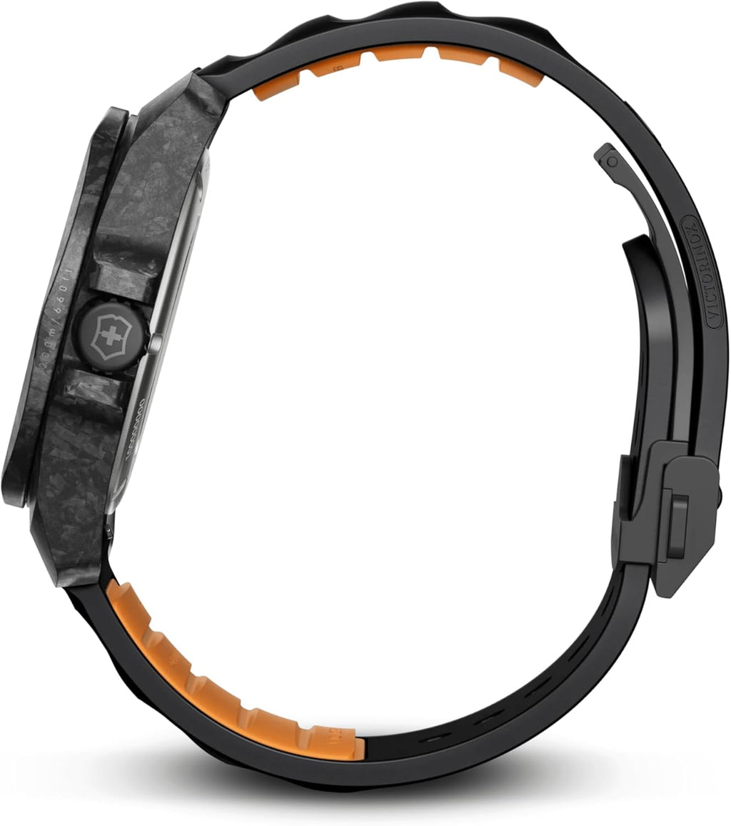 Victorinox I.N.O.X. Automatic Watch - Black Dial & Rubber Strap, 41mm | Durable & Stylish Timepiece