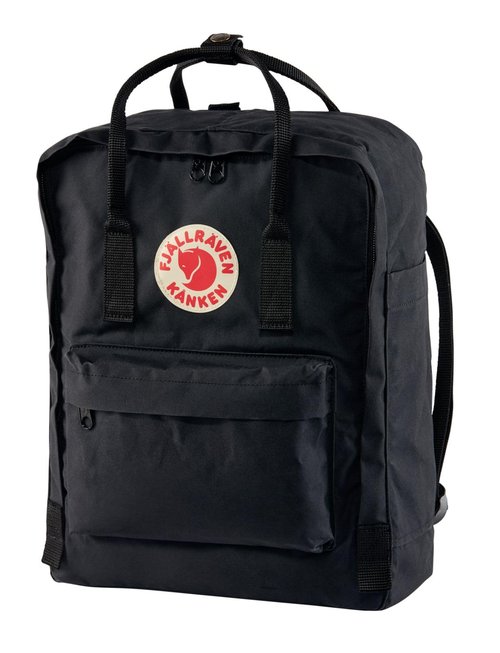 Fjällräven Kanken Backpack - Durable Vinylon Fabric, Water-Resistant, Classic Design - School, Travel, Black, One Size