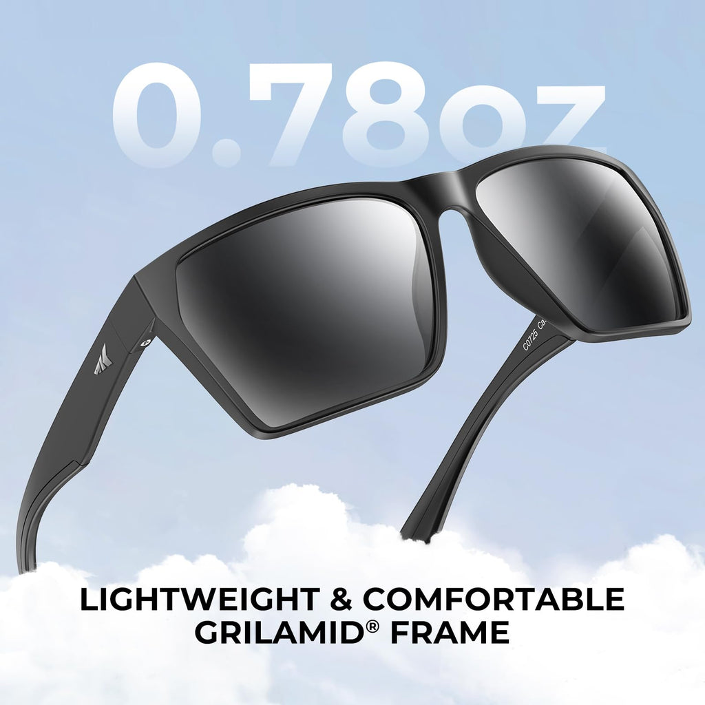 KastKing Beartrap Polarized Sports Fishing Sunglasses, With PuriVex Protective Lens Coating, Square Frame Design, Men Women