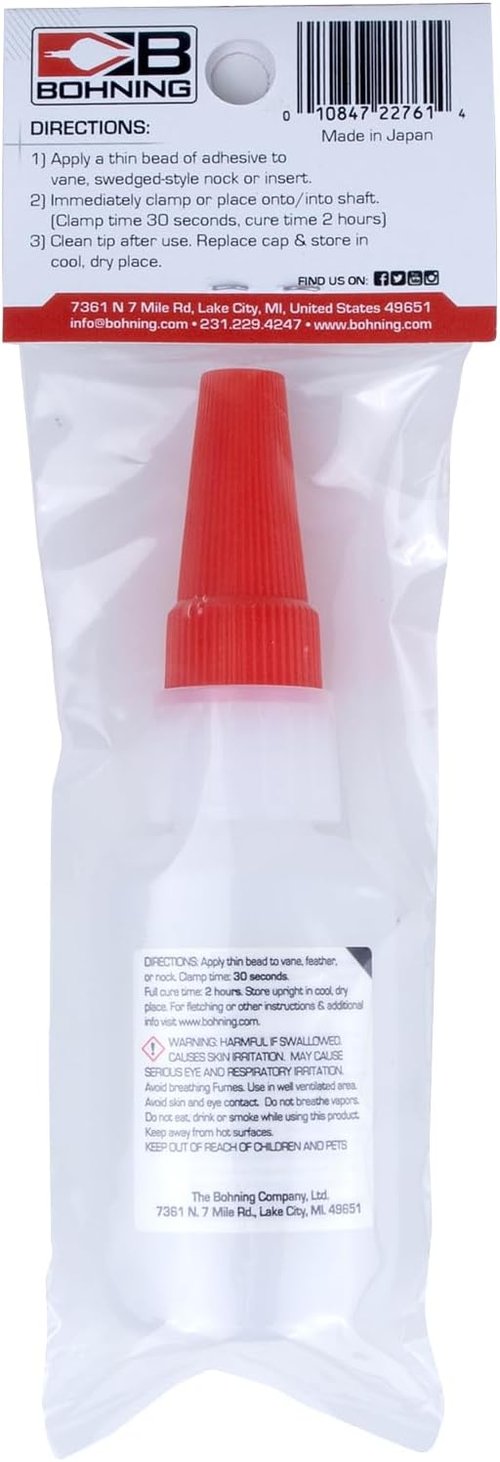 Bohning Fletch Fuse Instant Glue - Strong Adhesive for Fletching Arrows | 1/2 Oz