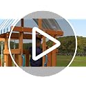 ROBUD Wooden Swing Set for Kids Backyard Play, 2 Swings & Slide