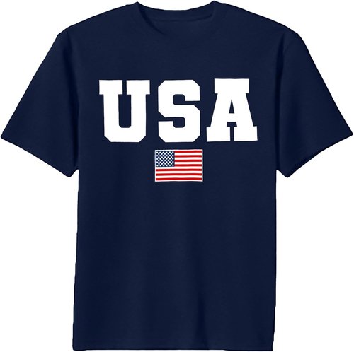 American Flag Shirt - Men's Patriotic T-Shirt for 4th of July | Casual Short Sleeve Tee