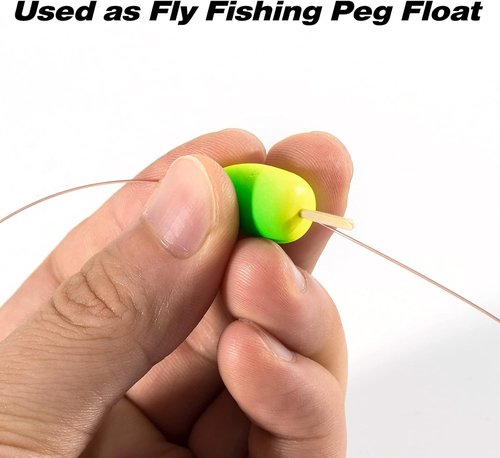 Dr.Fish 30 Pack Oval Foam Floats - Fishing Rig Bobbers for Trout & Pompano | Durable Strike Indicators
