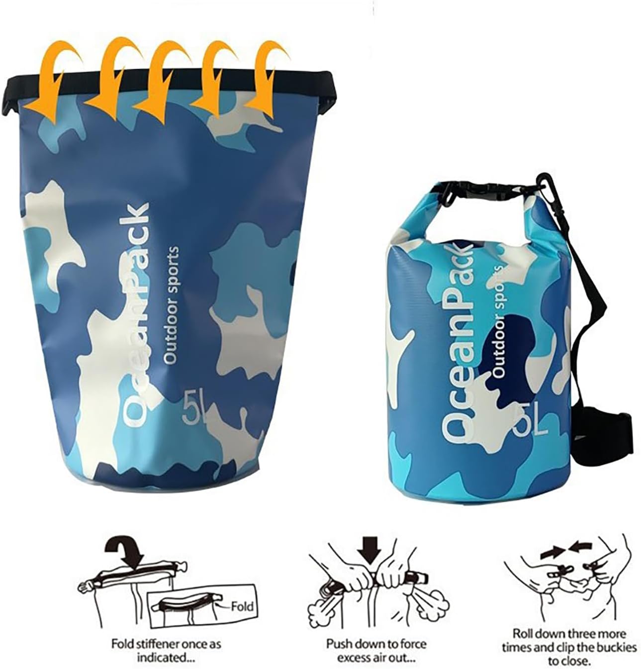 Skiennix Waterproof Dry Bag - Lightweight Roll Top Storage for Travel, Swimming, Kayaking | 5L/10L/20L