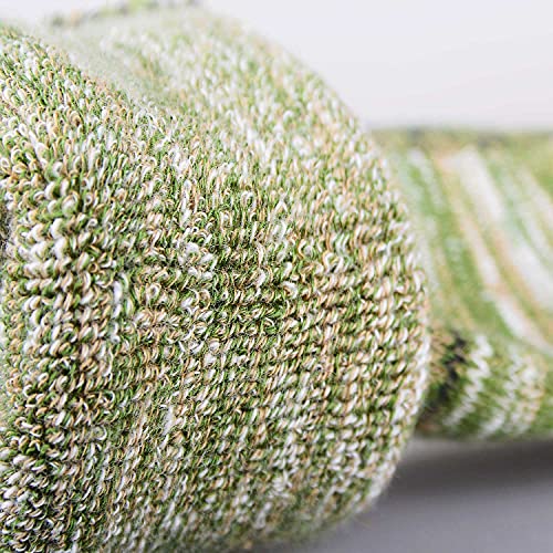 FEIDEER Women's Hiking Crew Socks Multi-Pack - Wicking Cushioned Outdoor Socks - Large / Red Blue Green Pink Purple