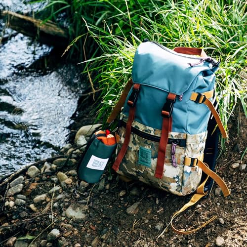 Topo Designs Rover Pack Classic - Laptop Tablet Daypack for Commutes, Day Trips, Hikes, Iconic Denver Design, PFAS-Free, Fair Trade, BlueSign Backpack (Black/Black)