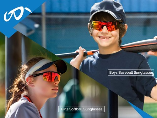 FEISEDY 2Pack Kids Teens Baseball Polarized Sunglasses Sports TR90 Frame Boys Girls Cycling B2454